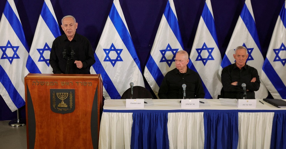 Israeli Prime Minister Netanyahu holds a press conference in Tel Aviv