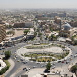 A general view shows al-Firdous Square in Baghdad