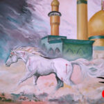اللوحة من رسم الفنان السيد حسن الساري