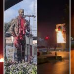 تدمير-وحرق-تماثيل-ولافتات-خامنئي-وقاسم-سليماني-في-كاشان-والأهواز-ويزد-وكرج