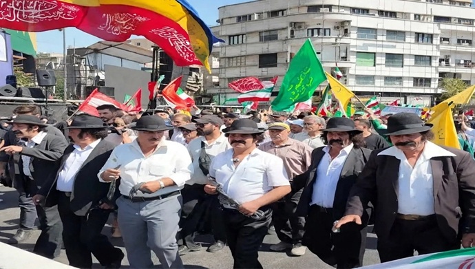 مناورة-أنصار-النظام-في-طهران